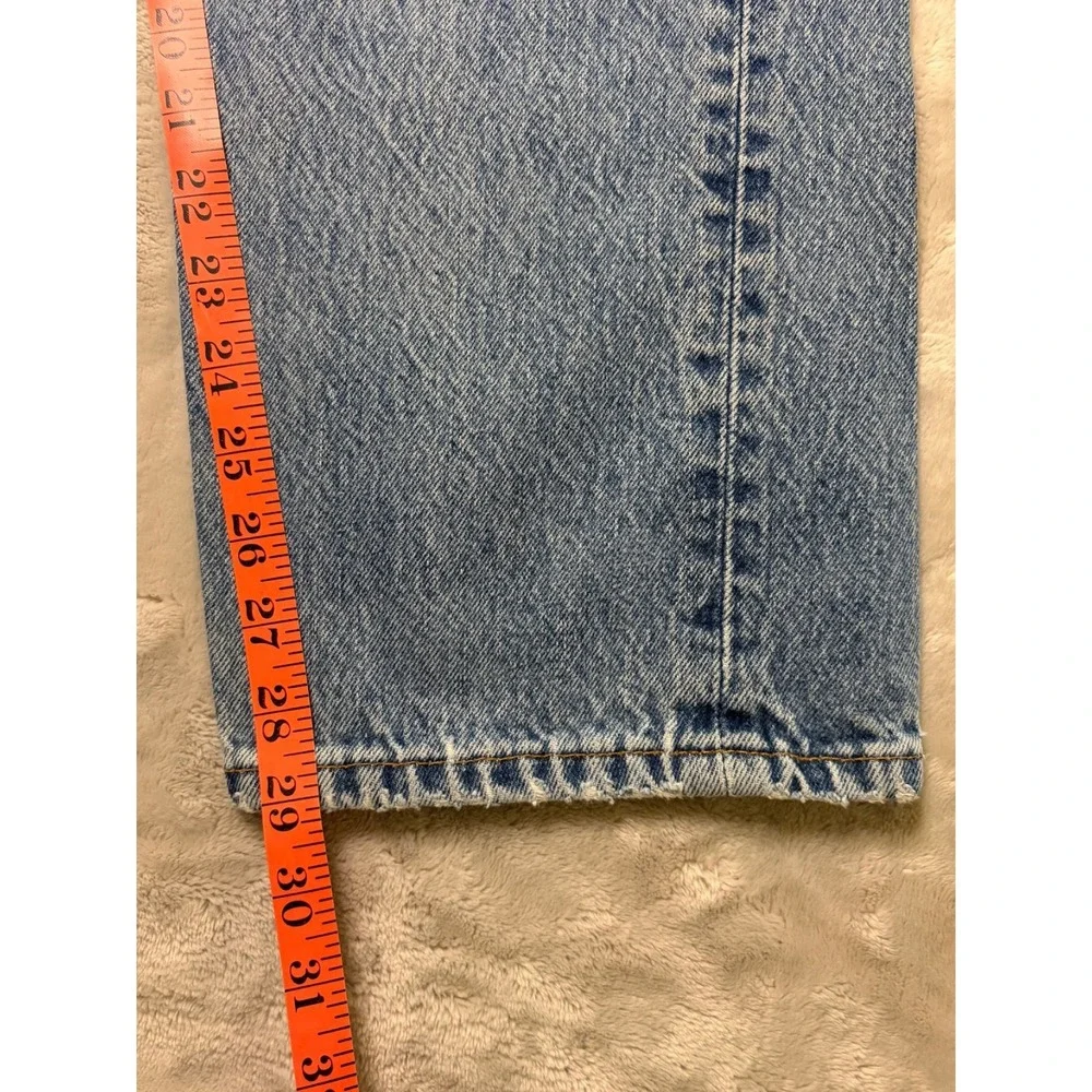 Vintage Levi's 501 Jeans Actual 32x29 Blue Denim Light Wash Distressed USA 90s